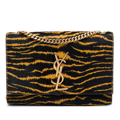 Saint Laurent Small Pony Hair Tiger Print Monogram Kate used bag