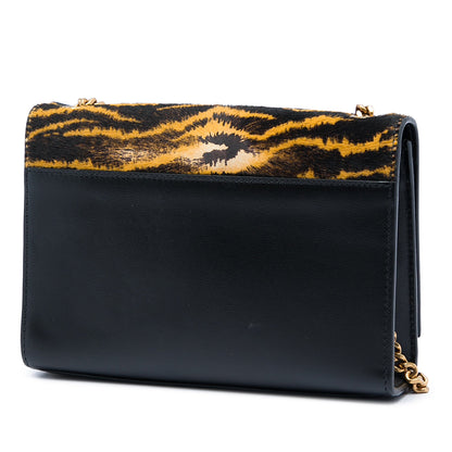Saint Laurent Small Pony Hair Tiger Print Monogram Kate used bag