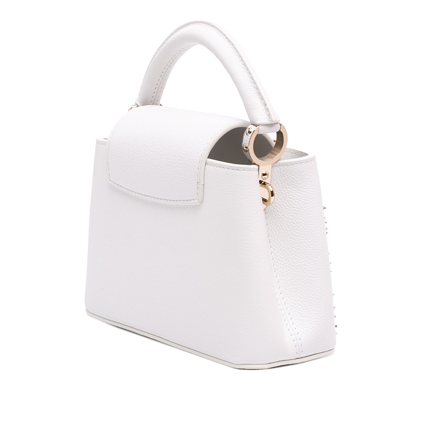 Louis Vuitton Calfskin Floral Embroidered used Mini Capucines Bag