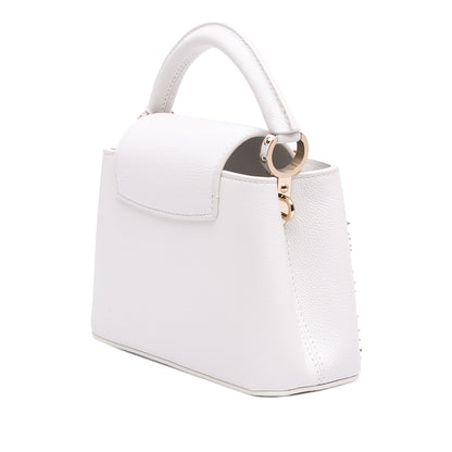 Louis Vuitton Calfskin Floral Embroidered used Mini Capucines Bag