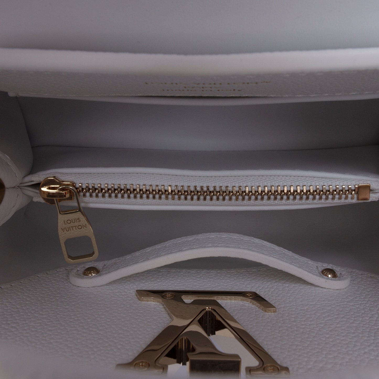 Louis Vuitton Calfskin Floral Embroidered used Mini Capucines Bag