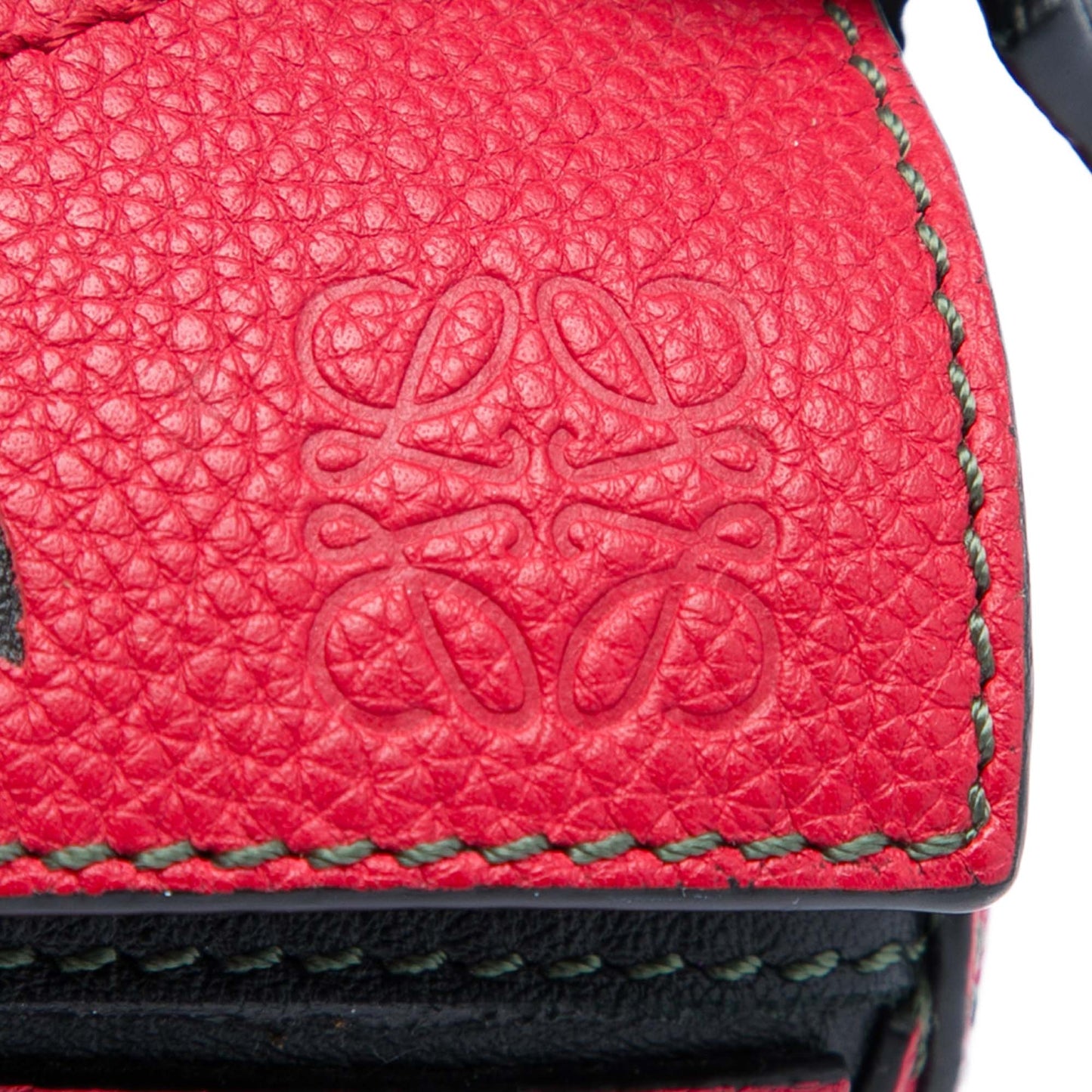 Loewe Paulas Ibiza Mini Calfskin Watermelon Puzzle Bag
