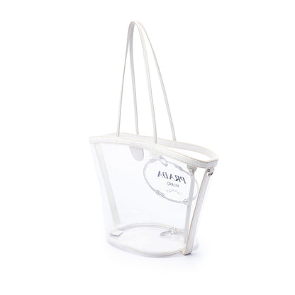 Prada PVC Canapa Logo Shopper Tote bag secondhand