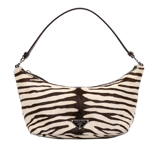 Prada Calf Hair Zebra Print Cavallino Handbag used