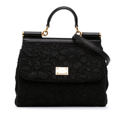 Dolce e Gabbana Medium Embroidered Lace Miss Sicily secondhand Bag