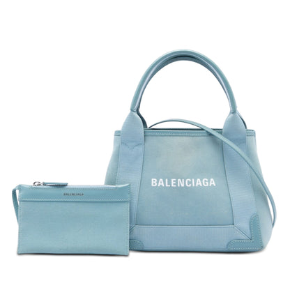 Balenciaga Canvas Navy Cabas XS used bag