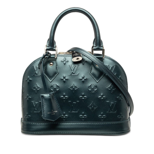 Louis Vuitton Monogram Debossed Metallic Calfskin Alma BB secondhand bag