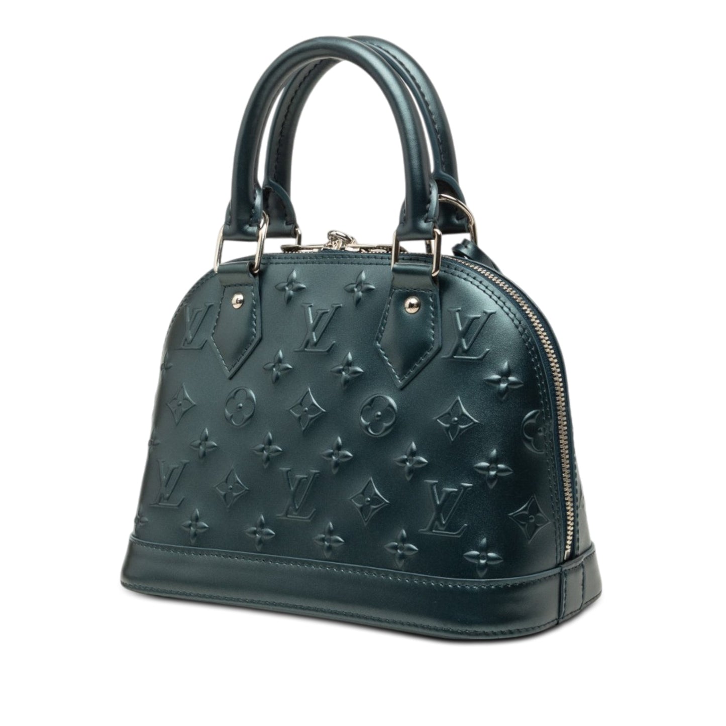Louis Vuitton Monogram Debossed Metallic Calfskin Alma BB secondhand bag