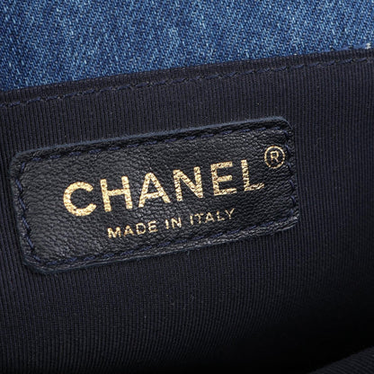 Chanel Old Medium Denim Patchwork Boy preloved Bag