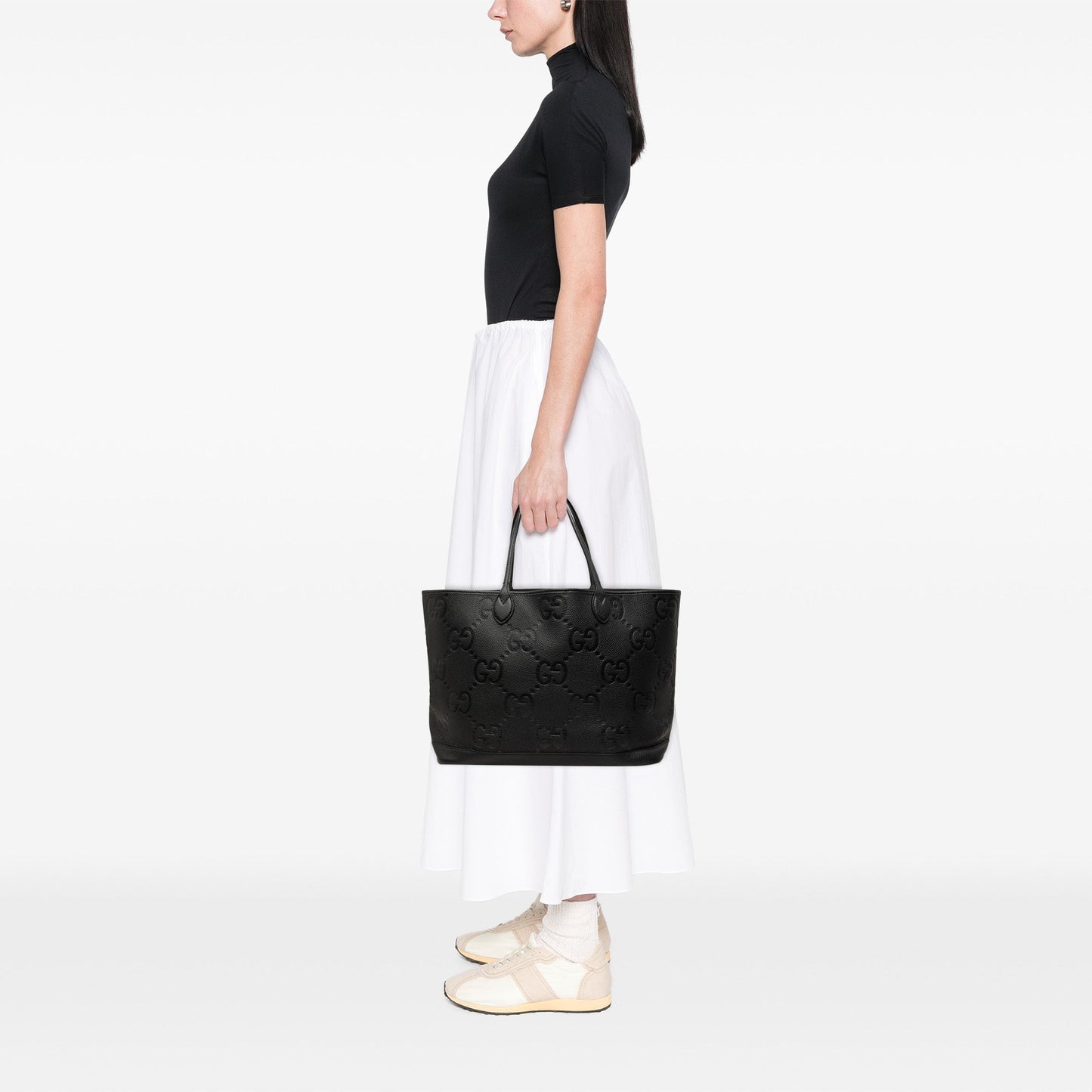 Gucci Jumbo GG Embossed Calfskin Tote Bag