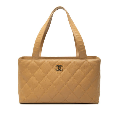 Chanel CC Quilted Caviar Tote Preloved Bag