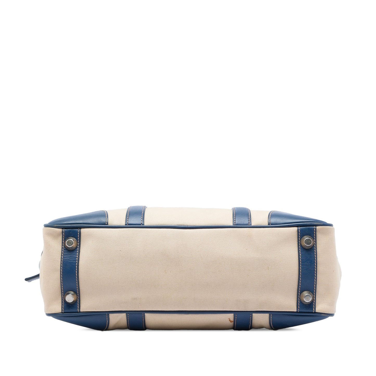 Prada Saffiano Trimmed Canvas Briefcase Bag