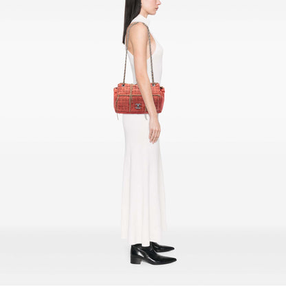 Chanel Laser Cut Fringe Suede Flap Bag