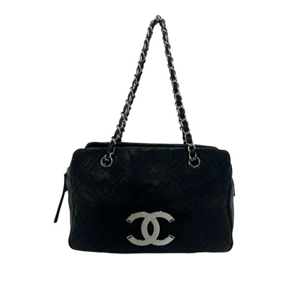 Chanel Cc Calfskin Diamond Stitch Tote Bag