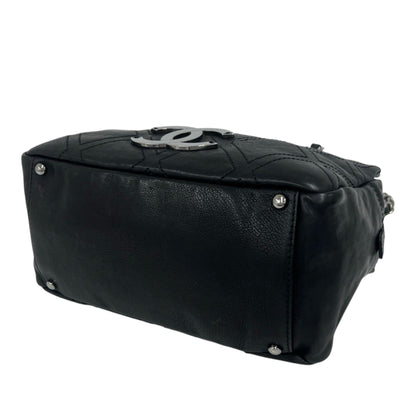 Chanel Cc Calfskin Diamond Stitch Tote Bag