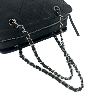 Chanel Cc Calfskin Diamond Stitch Tote Bag