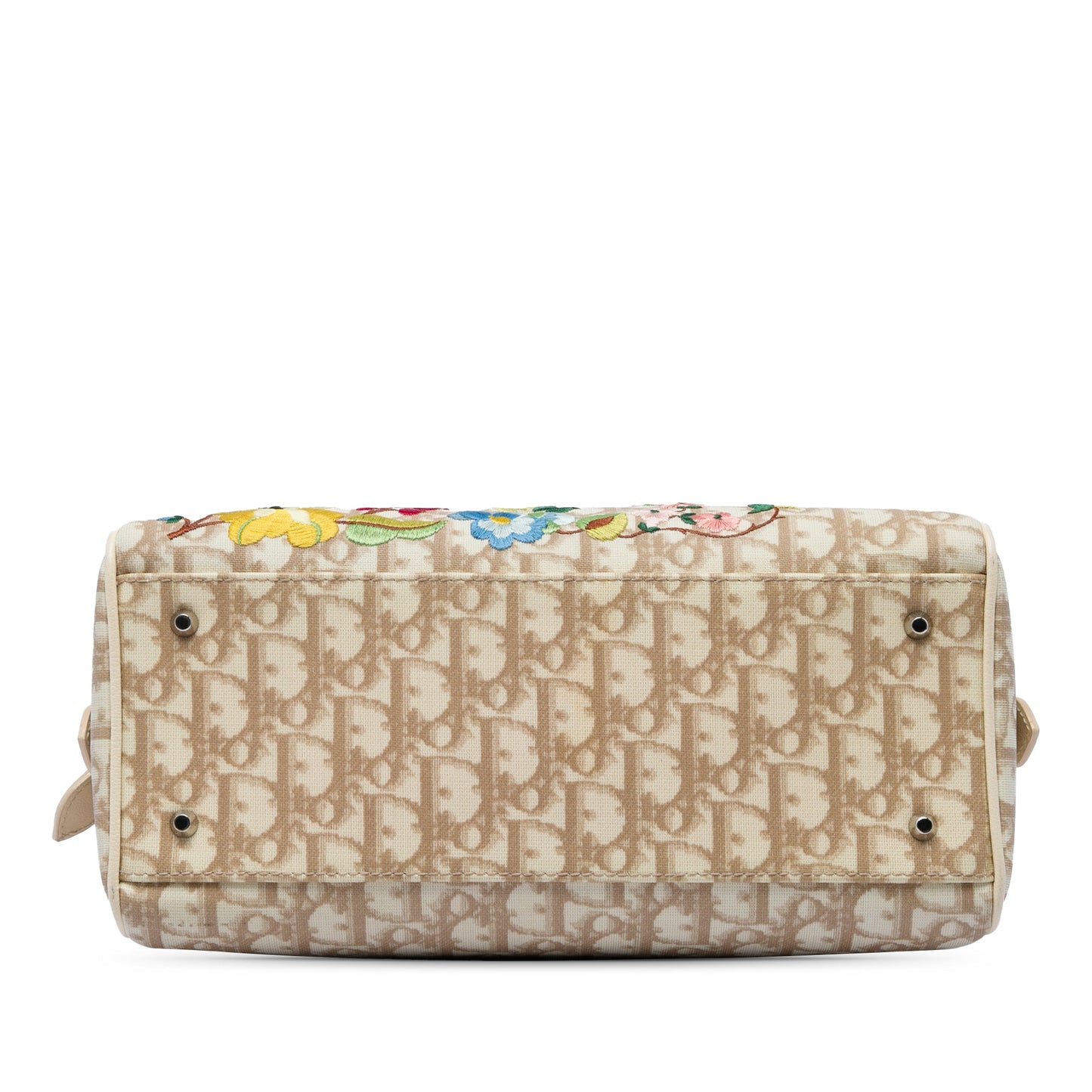 Dior Diorissimo Coated Canvas Floral Boston Bag