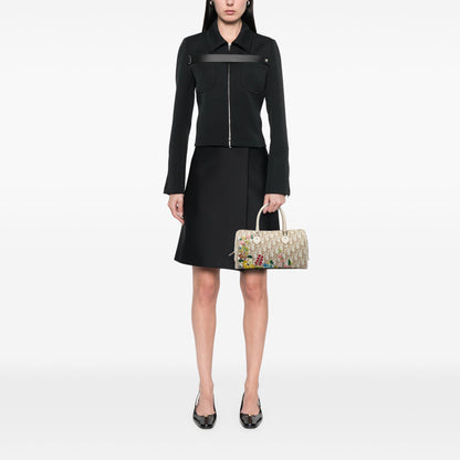 Dior Diorissimo Coated Canvas Floral Boston Bag