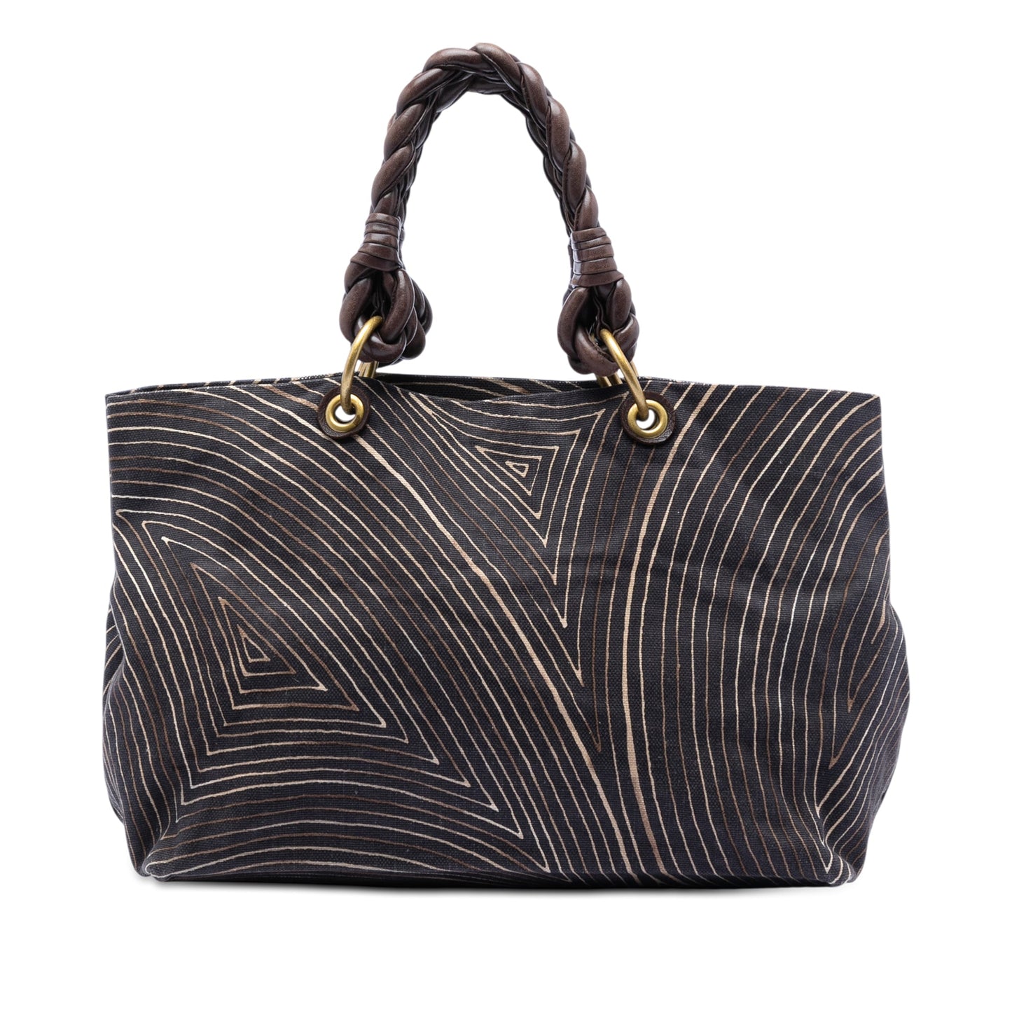 Bottega Veneta Printed Canvas Cabat Tote Bag