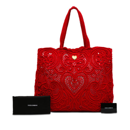 Dolce e Gabbana Cordonetto Lace Beatrice Shopper Bag