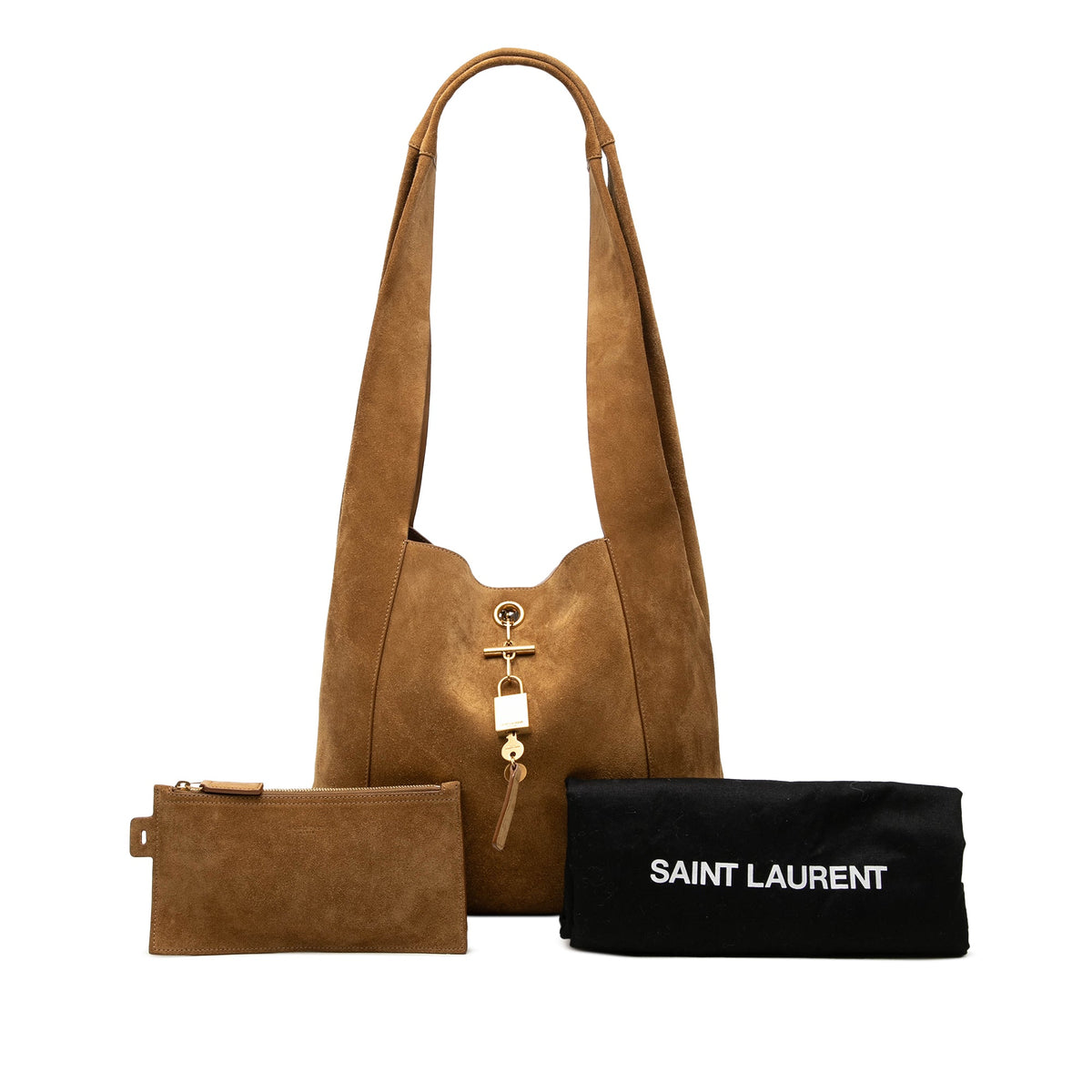Saint Laurent Suede Tanger Hobo