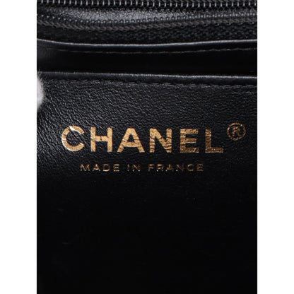 Chanel Medium Quilted Printed Jersey Camellia Applique Single Flap