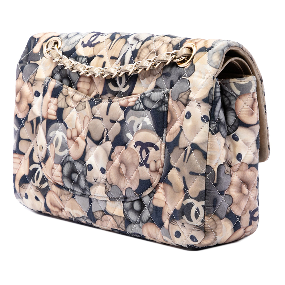 Chanel Medium Classic Nylon Cat Emoticon Double Flap