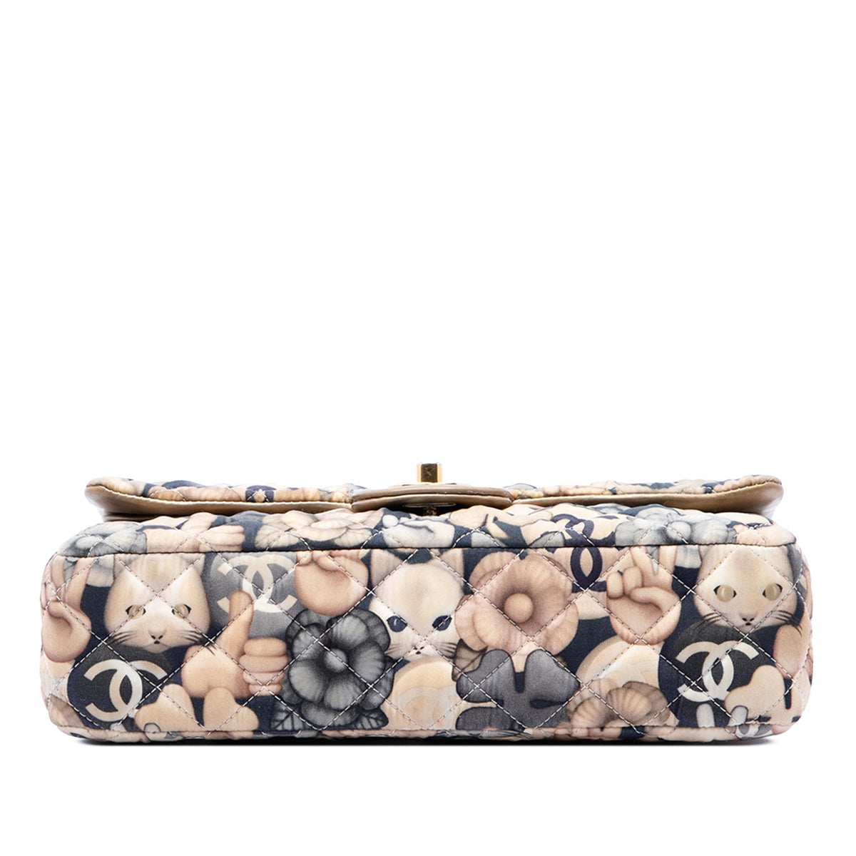 Chanel Medium Classic Nylon Cat Emoticon Double Flap