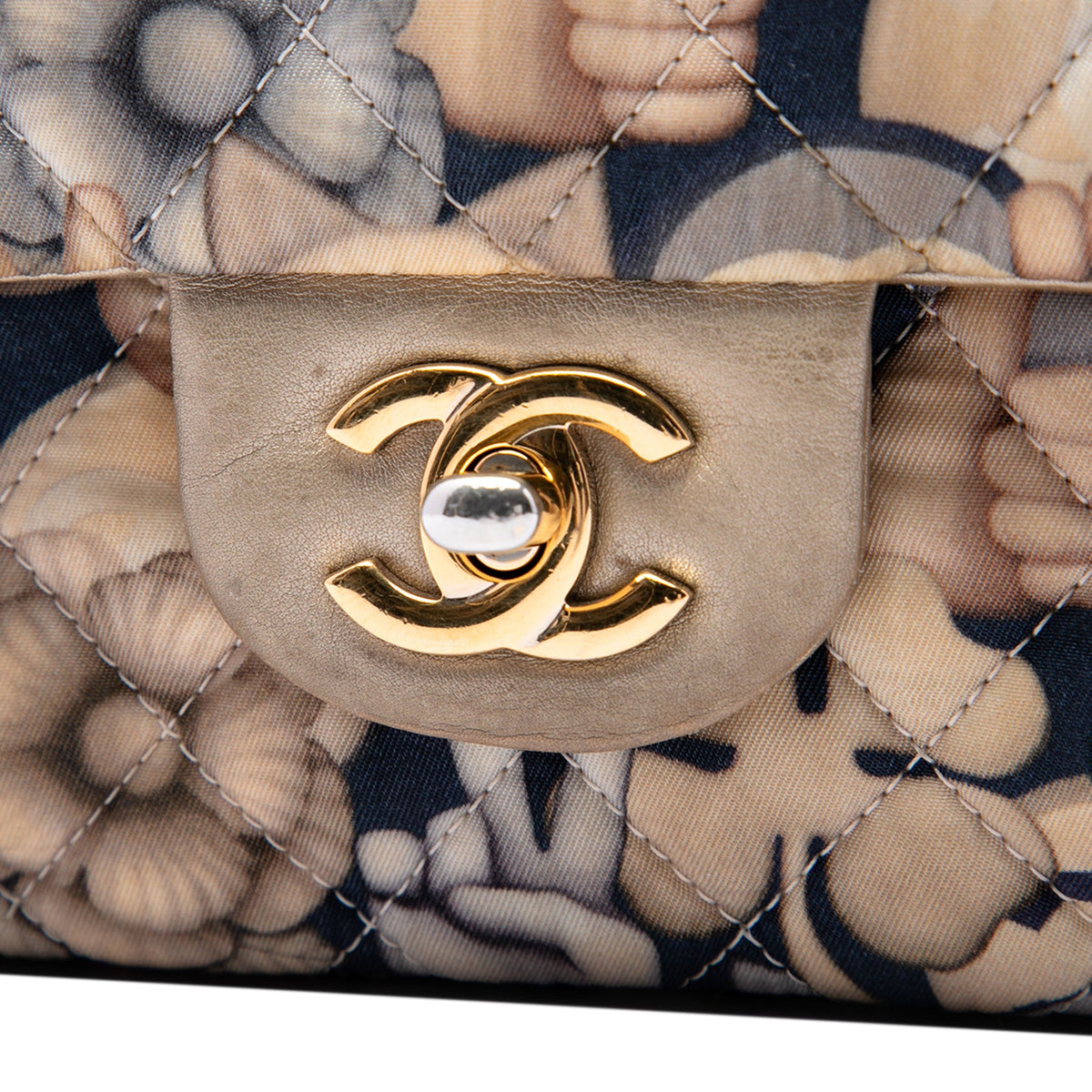 Chanel Medium Classic Nylon Cat Emoticon Double Flap