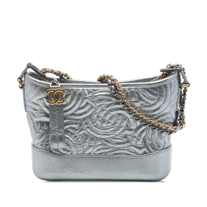 Chanel Small Metallic Calfskin CC Stitched Gabrielle Hobo
