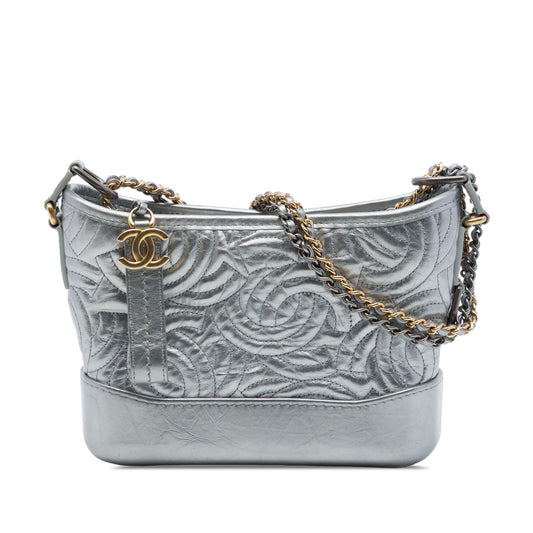 Chanel Small Metallic Calfskin CC Stitched Gabrielle Hobo
