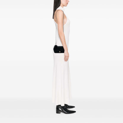 Chanel Mini CC Quilted Satin Camellia Flap