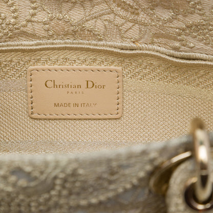 Dior Medium Embroidered Lace 3D Macrame Lady D Joy