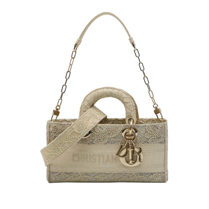 Dior Medium Embroidered Lace 3D Macrame Lady D Joy