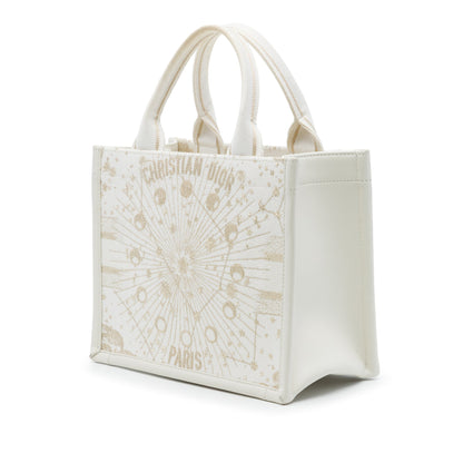Dior Small Embroidered Canvas Gold Star Book Tote
