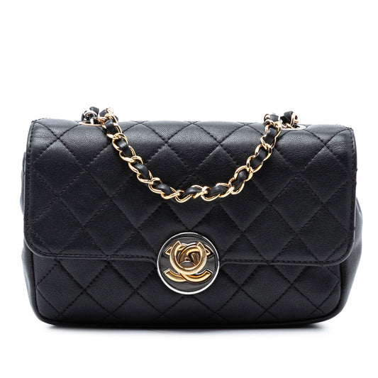 Chanel Quilted Lambskin Turn and Lock Flap