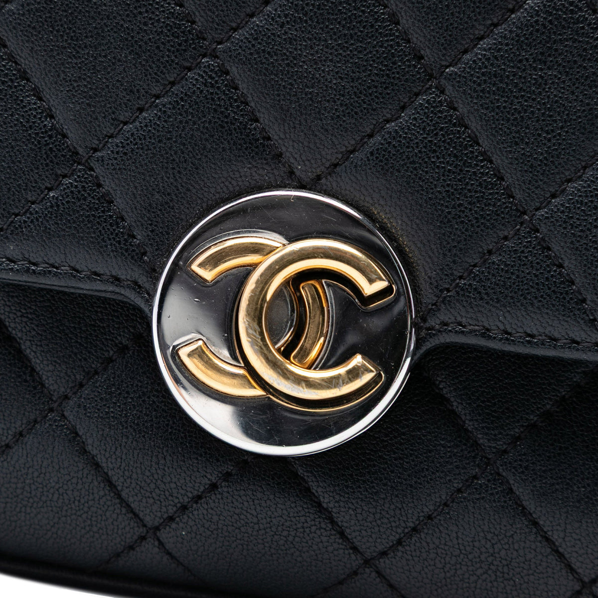 Chanel Quilted Lambskin Turn and Lock Flap