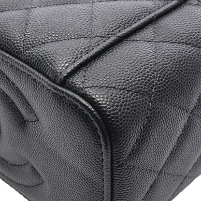 Chanel Small CC Quilted Caviar Vanity Case With Chain