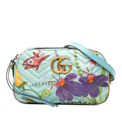 Gucci GG Marmont Flora Painted Camera Bag