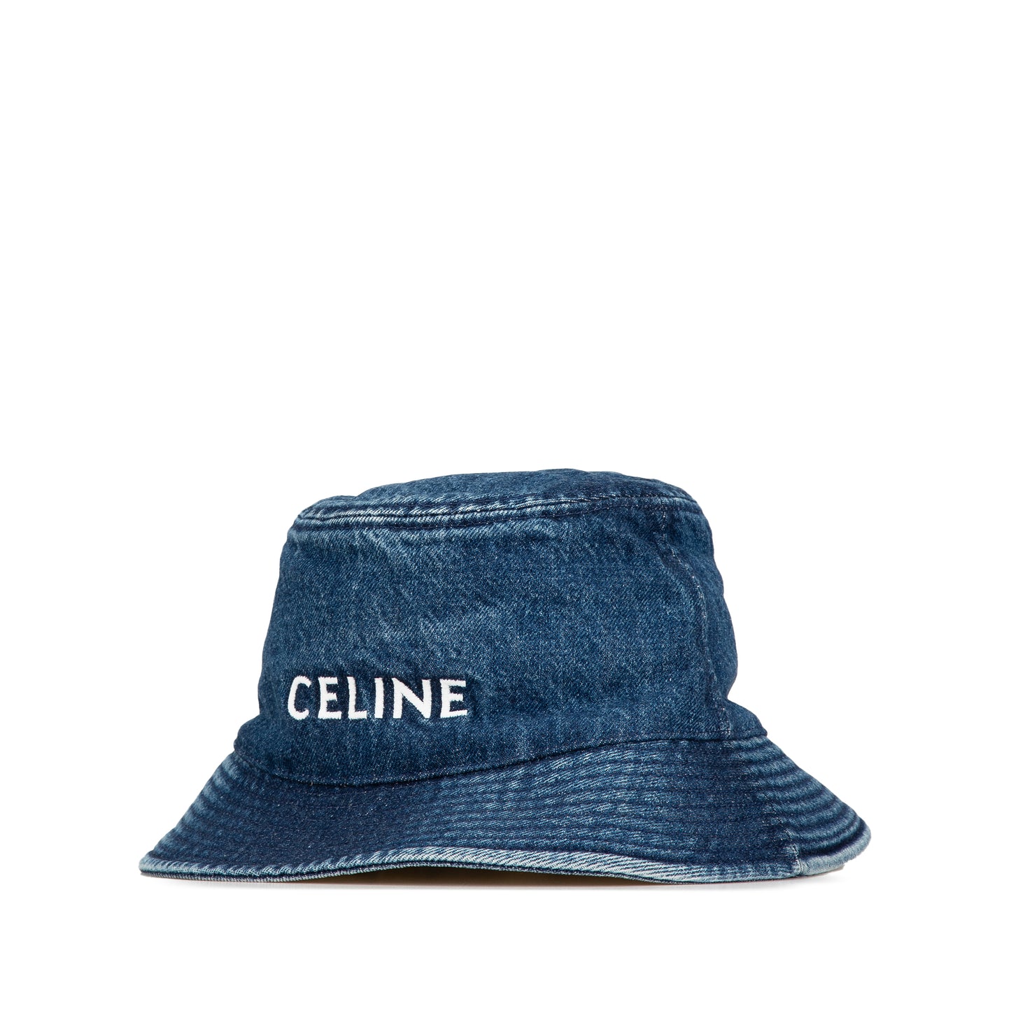 CELINE Denim Logo Bucket Hat