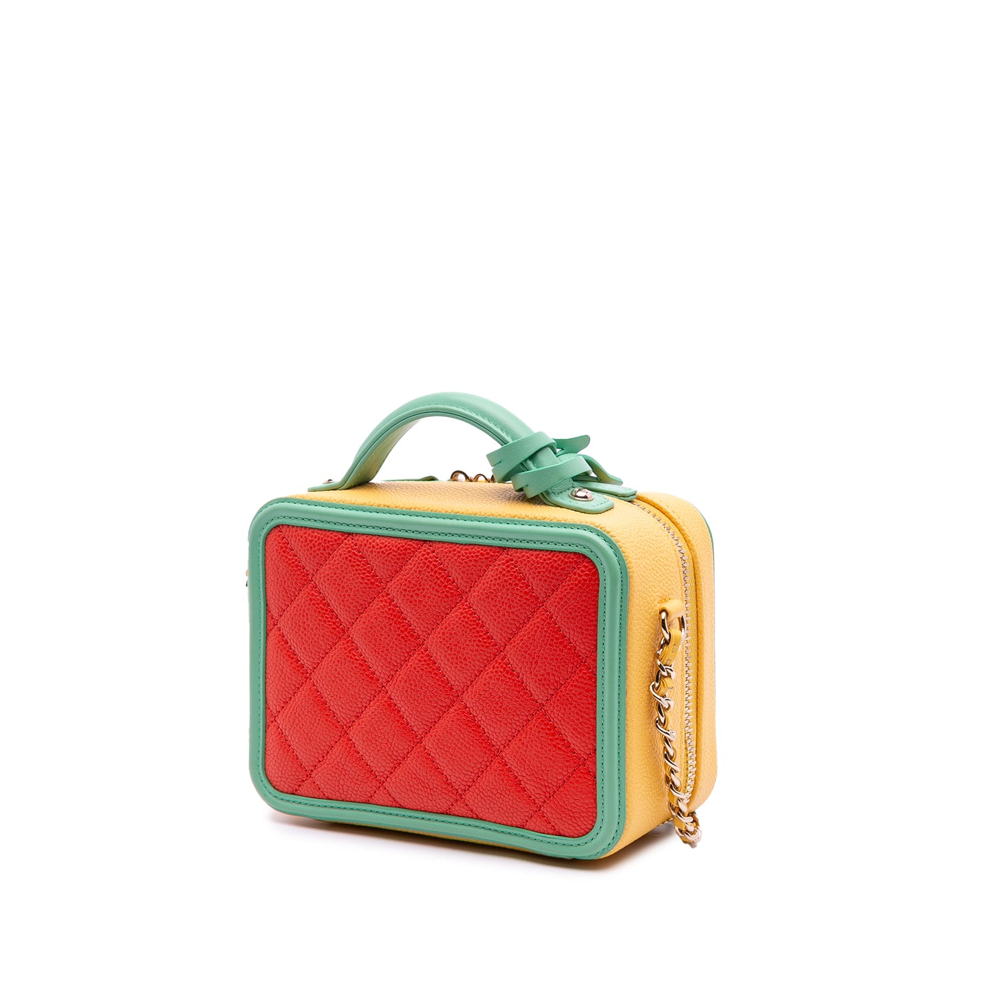 Chanel Tricolor Caviar CC Filigree Vanity Case