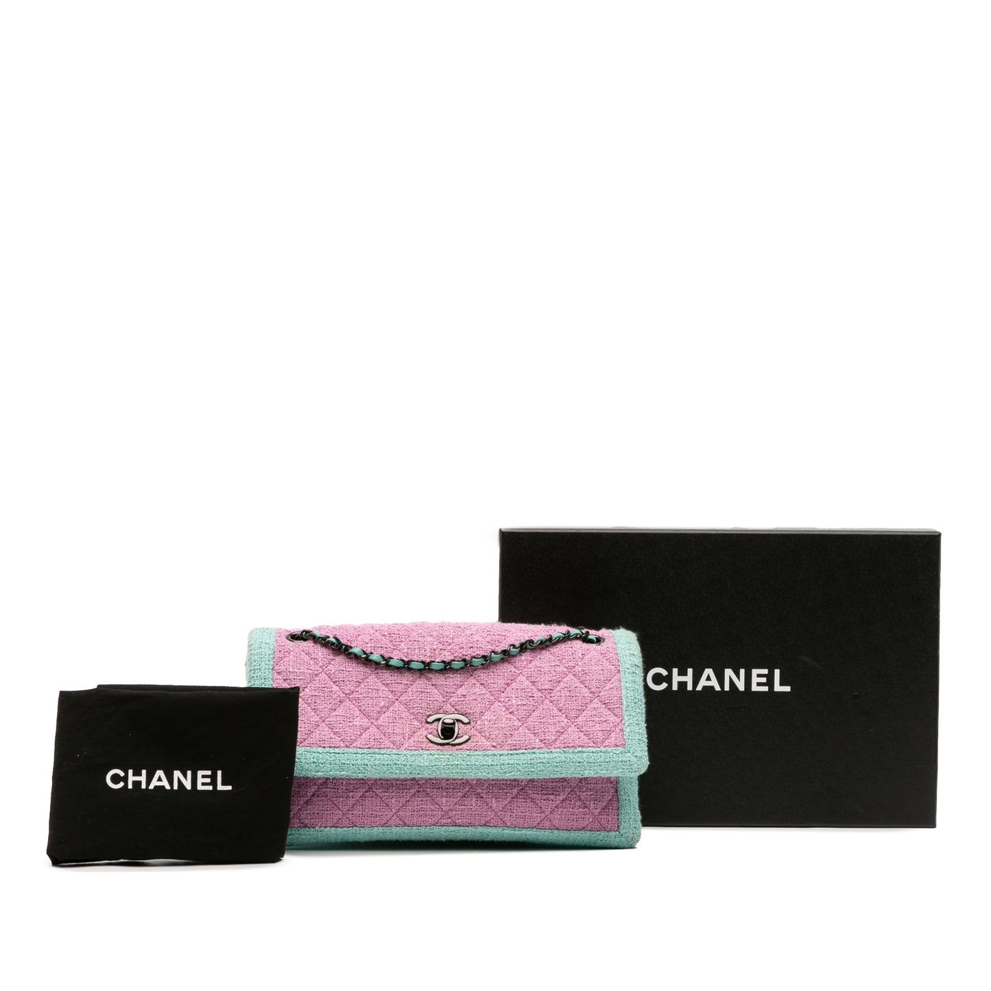 Chanel CC Bicolor Tweed Flap