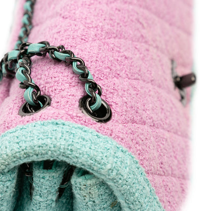 Chanel CC Bicolor Tweed Flap