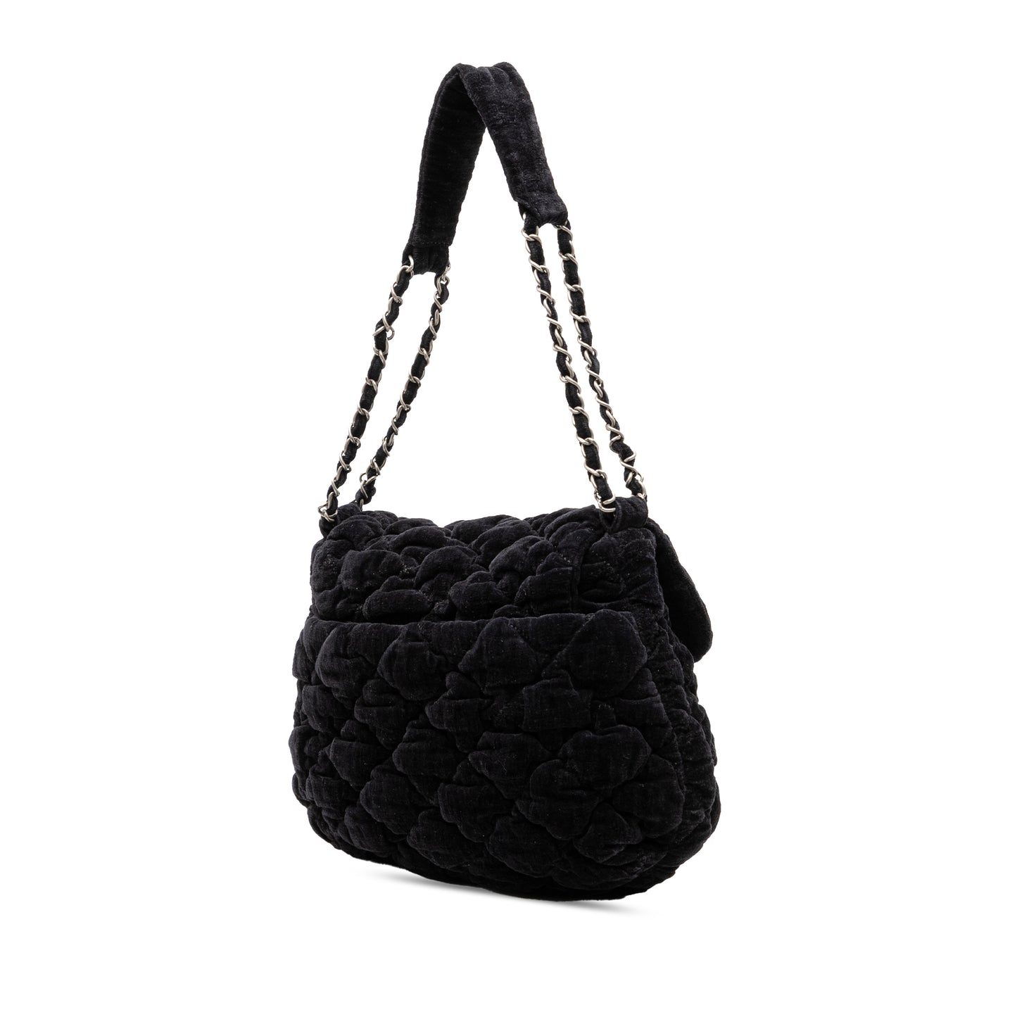 Chanel Paris Moscou Bubble Quilted Velvet Flap