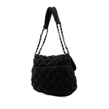 Chanel Paris Moscou Bubble Quilted Velvet Flap