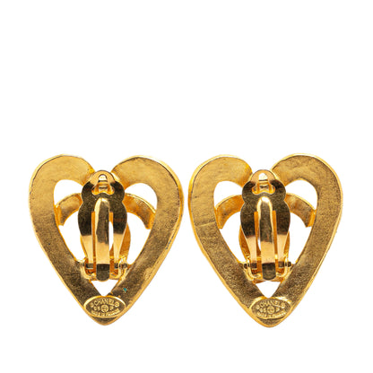 Chanel orecchini CC Heart a clip