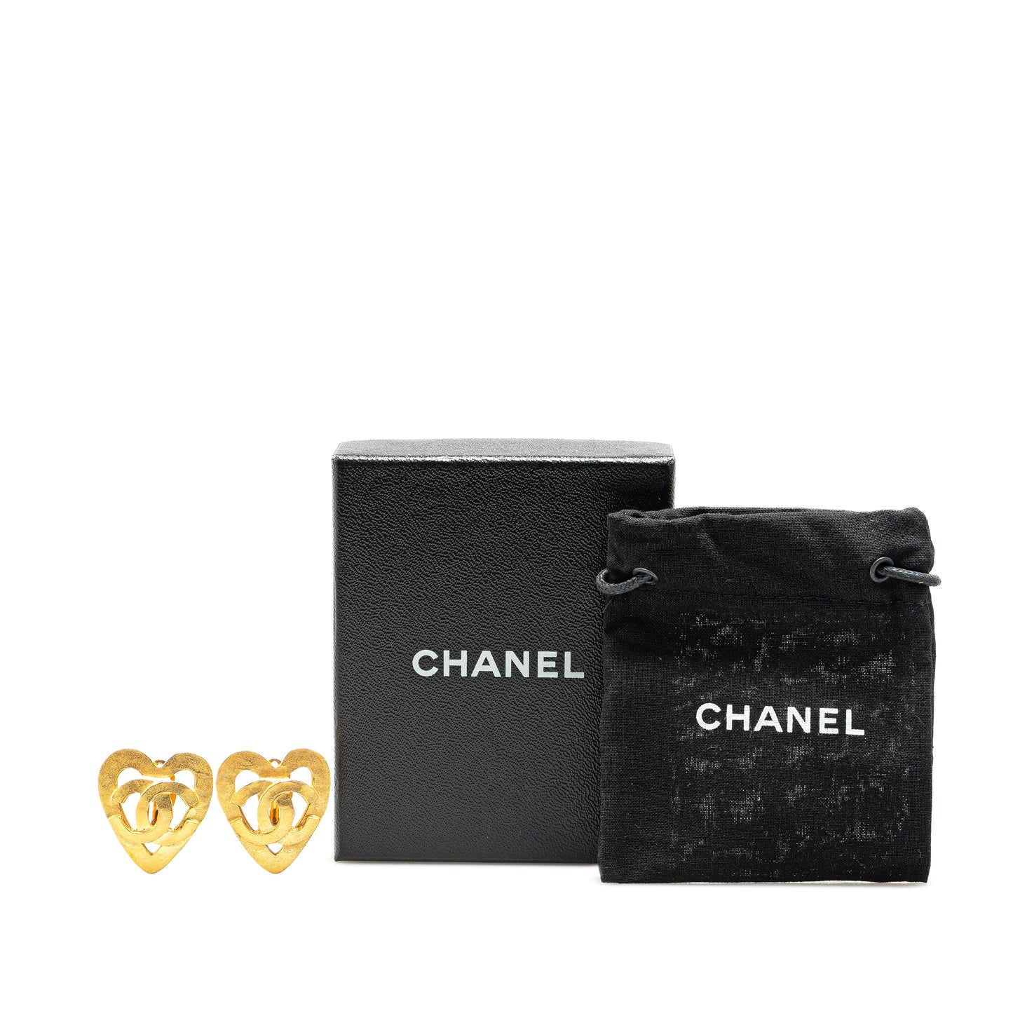 Chanel orecchini CC Heart a clip