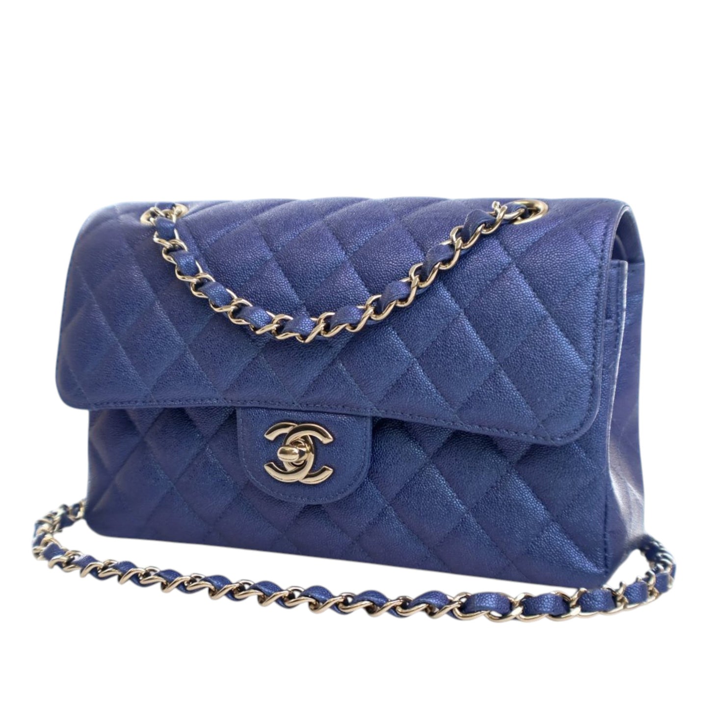 Chanel Small Classic Iridescent Caviar Double Flap