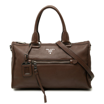Prada Vitello Phenix Zip Top Bag
