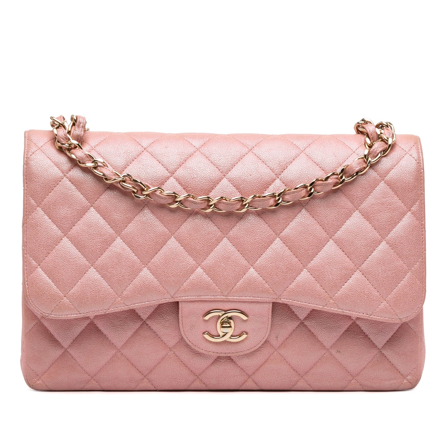 Chanel Jumbo Iridescent Caviar Flap